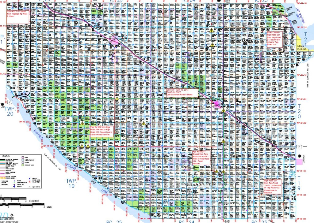 RM of Dufferin 190Road Closure Map